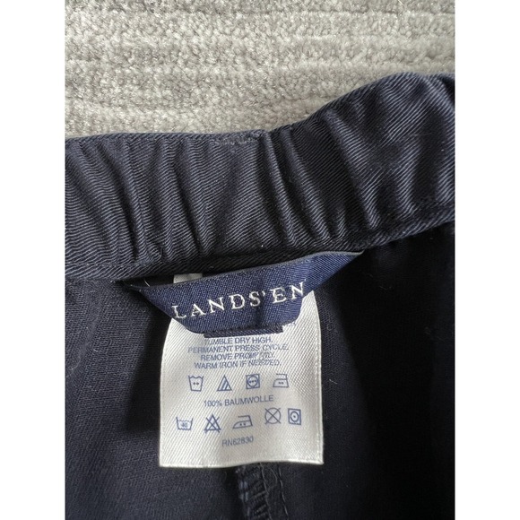 Lands End Pants Womens 6 Blue Chino Khaki Straight‎ Leg Casual - Picture 11 of 12